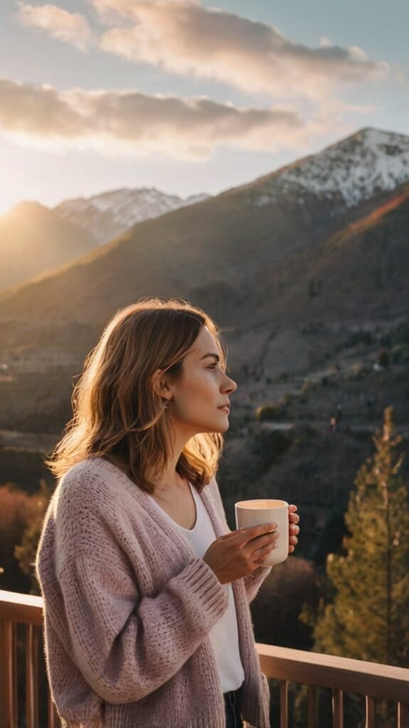 Beautiful sunrise with good morning quotes for a fresh and peaceful start