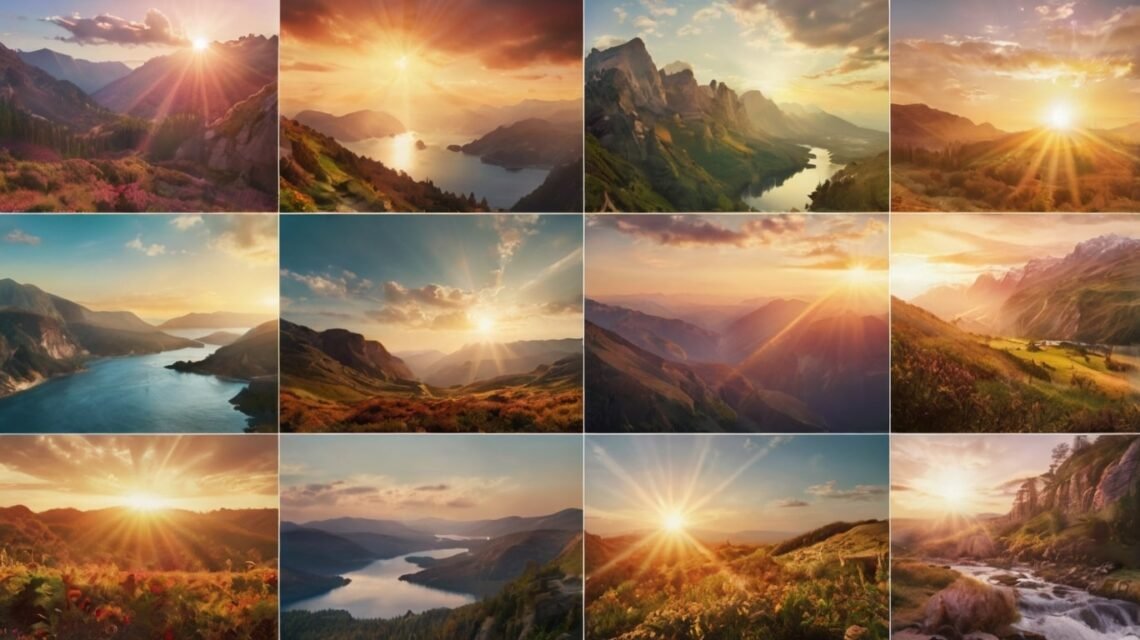 Colorful weekly collage for daily inspirational quotes and motivation