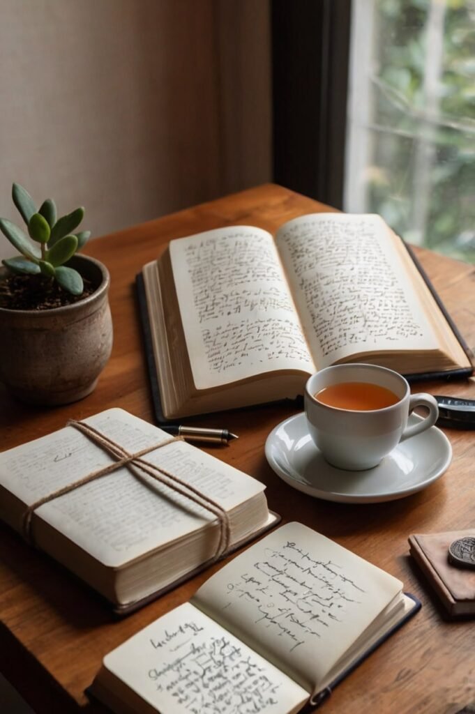 Cozy journal setup for Friday inspirational quotes and gratitude