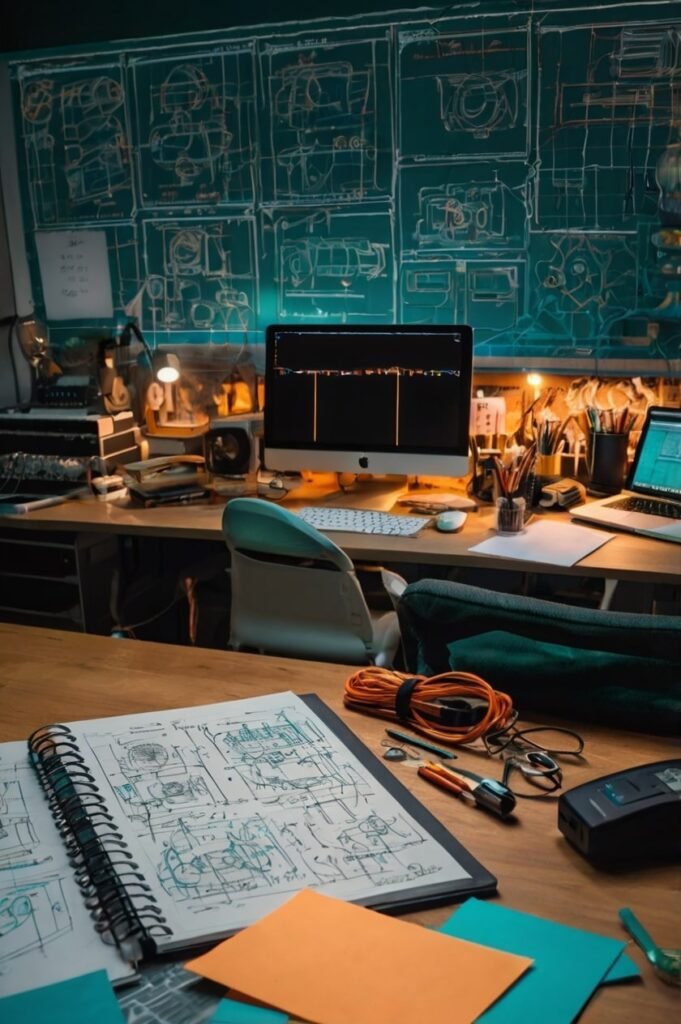 Creative prototype desk underlines learning in quotes about mistakes