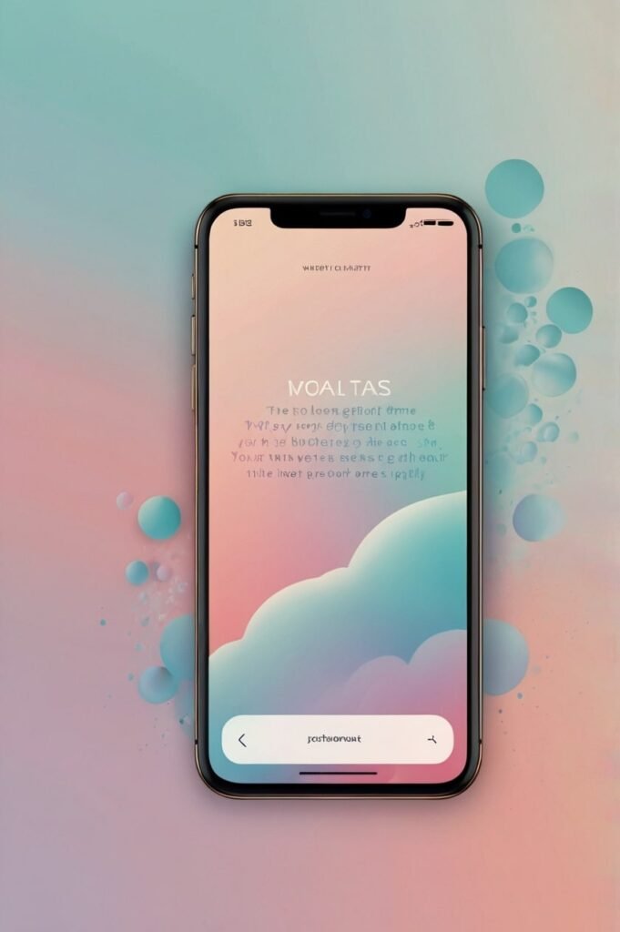 Minimalist pastel design featuring short reality quote for sharing