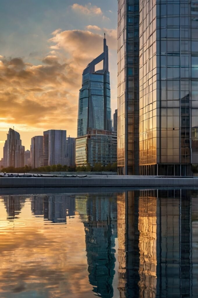 City skyline at sunrise for Thursday inspirational quotes and determination
