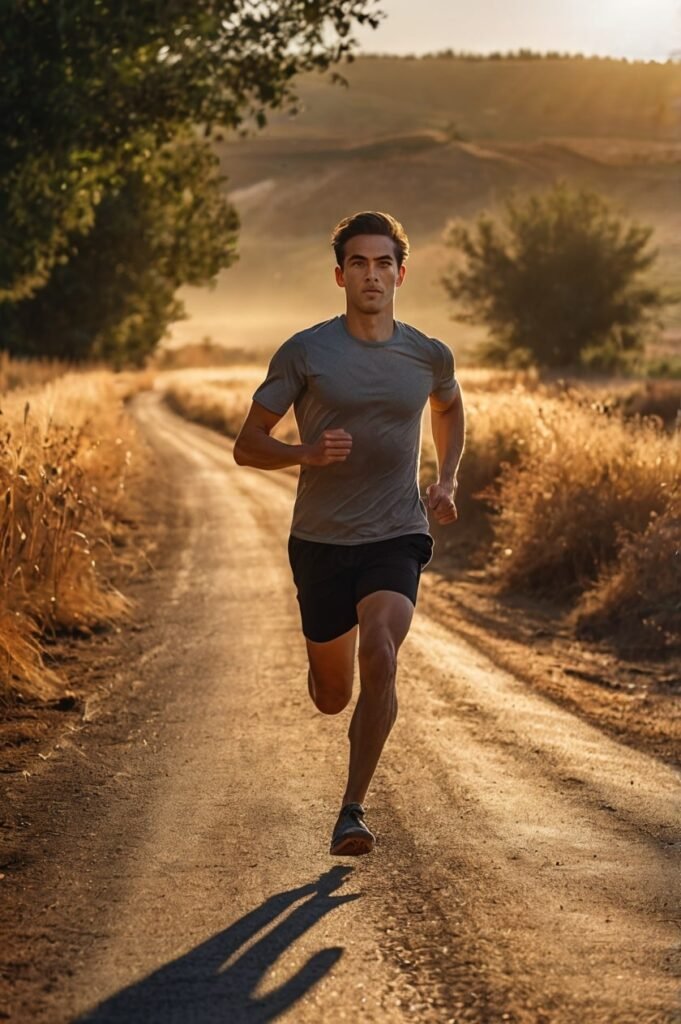 Athlete running at sunrise for Thursday inspirational quotes and focus