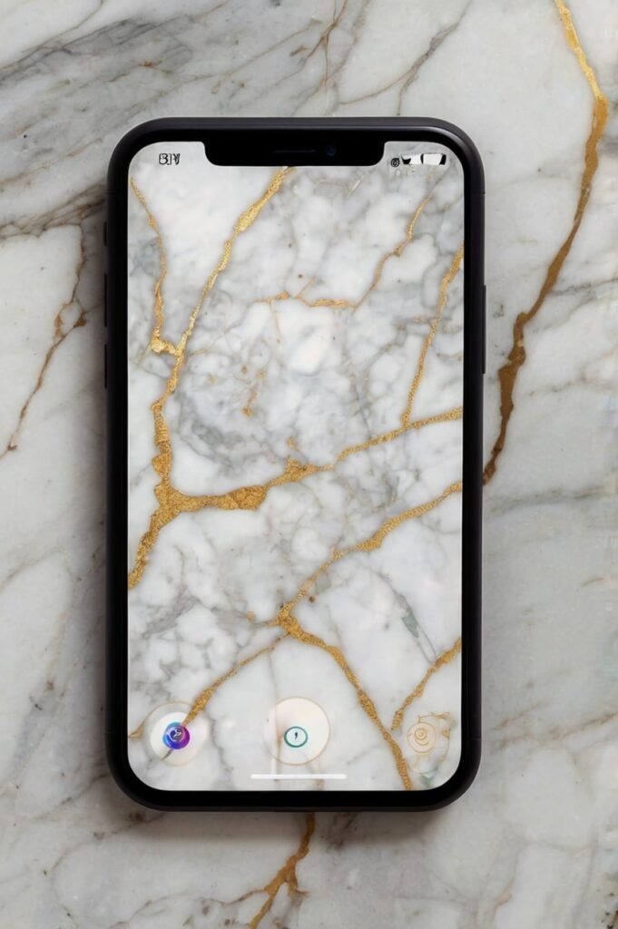 Minimal phone flat lay for short quote of the day at work