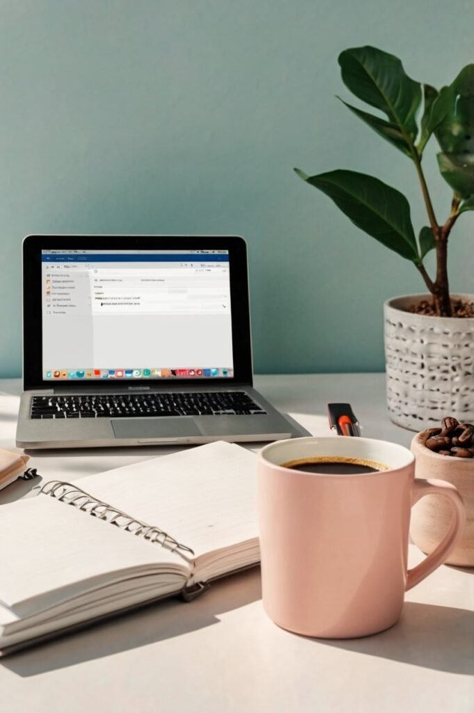 Minimal workspace flat lay for Tuesday inspirational quotes and focus