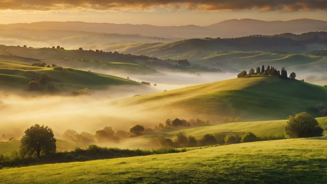 Sunrise over hills for Wednesday inspirational quotes and midweek motivation