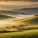Sunrise over hills for Wednesday inspirational quotes and midweek motivation