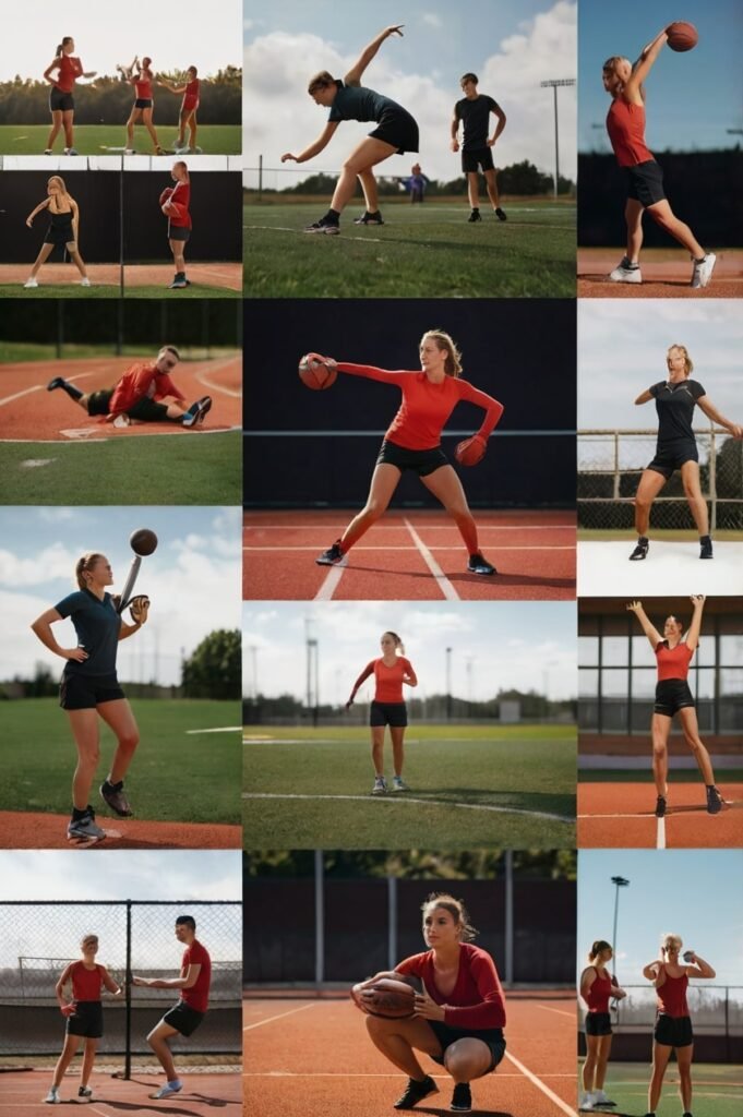 Collage showing athlete routine for daily inspiration